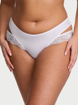 Victoria's Secret - White Very Sexy Rose Lace Trim Cut Out Cheeky Panty