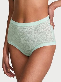 Victoria's Secret - No Show Leopard Lace Modern Brief Panty