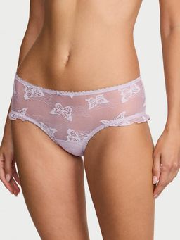 Victoria's Secret - Purple The Lacie Butterfly Mesh Flutter Cheeky Panty