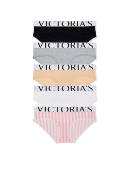 Victoria's Secret - Exploded Logo Cotton Hiphugger Panties (Pack of 5)