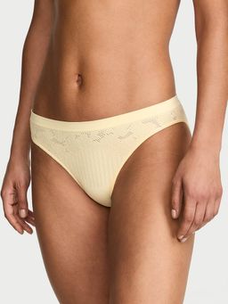 Victoria's Secret - Yellow Seamless Floral Rib Bikini Panty