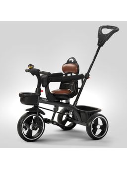 BAYBEE - Black Baby Tricycle for Kids, Plug N Play Kids Tricycle 2 In 1