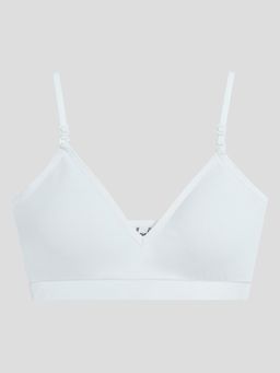 Sillysally - White Triangle Padded Bralette