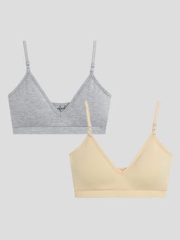Sillysally - Multi-Color Triangle Padded Bralette (Pack of 2)