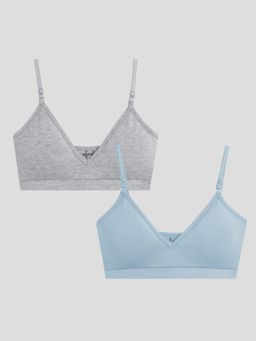 Sillysally - Multi-Color Triangle Padded Bralette (Pack of 2)