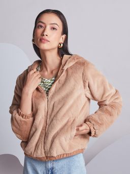 Twenty Dresses by Nykaa Fashion - Light Brown Reversible Overcoat