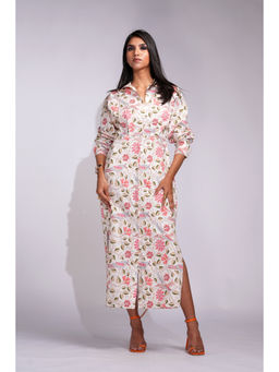 Shruti S - Kantha Sparrow Printed Shirt Style Dress