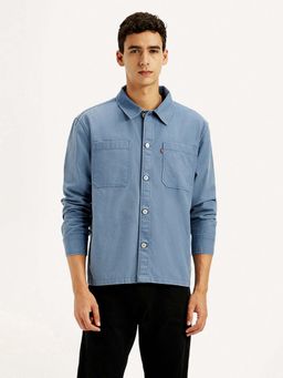 Levi's - Blue Cotton Full Sleeves Shirt