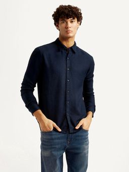 Levi's - Navy Blue Tencel Full Sleeves Shirt