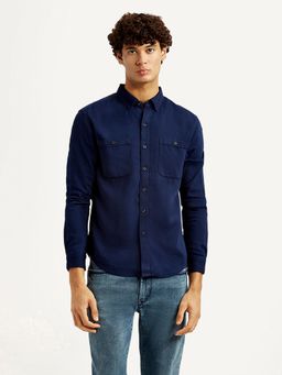 Levi's - Navy Blue Lyocell Full Sleeves Shirt