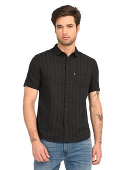 Levi's - Black Cotton Half Sleeves Shirt