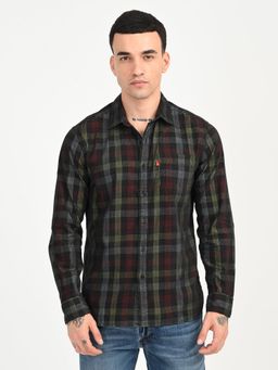 Levi's - Black Cotton Full Sleeves Shirt