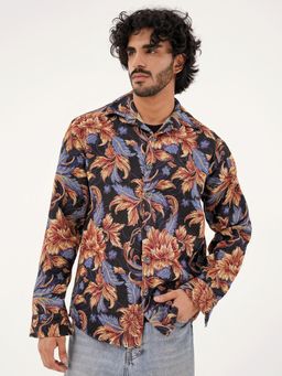 CLAZZEY - Multi-Color Polycotton Full Sleeves Shacket