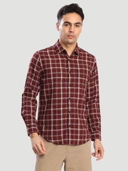 Bene Kleed - Maroon Cotton Full Sleeves Shirt