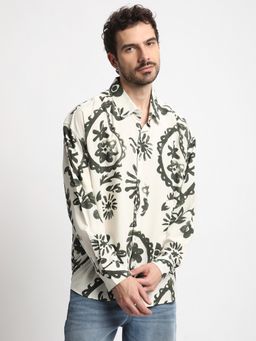 Bene Kleed - White Rayon Full Sleeves Shirt
