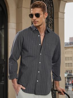 Bene Kleed - Charcoal Cotton Full Sleeves Shirt