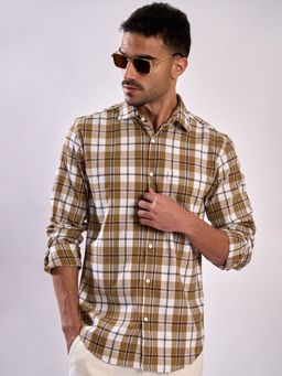 Bene Kleed - Mustard Cotton Blend Full Sleeves Shirt