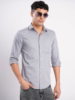 Bene Kleed - Grey Cotton Full Sleeves Shirt