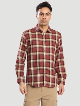 Bene Kleed - Maroon Cotton Full Sleeves Shirt