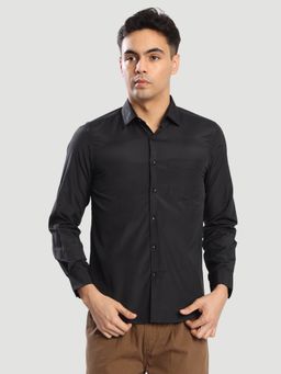 Bene Kleed - Black Cotton Blend Full Sleeves Shirt