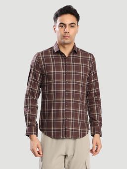 Bene Kleed - Brown Cotton Full Sleeves Shirt
