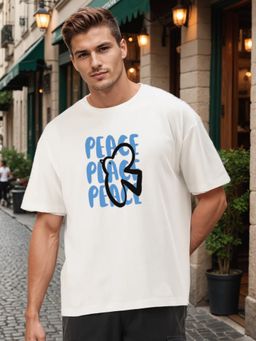 Bene Kleed - White Cotton Half Sleeves T-Shirt