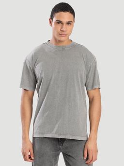 Bene Kleed - Grey Cotton Half Sleeves T-Shirt