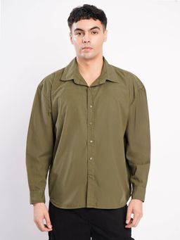 Bene Kleed - Olive Cotton Full Sleeves Shirt