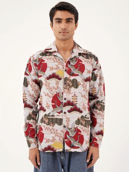 CLAZZEY - Multi-Color Polycotton Full Sleeves Shacket