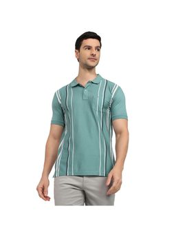 ColorPlus - Green Pure Cotton Half Sleeves Polo T-Shirt
