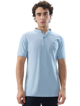 ColorPlus - Blue Pure Cotton Half Sleeves T-Shirt
