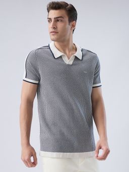 ColorPlus - Blue Pure Cotton Half Sleeves Polo T-Shirt