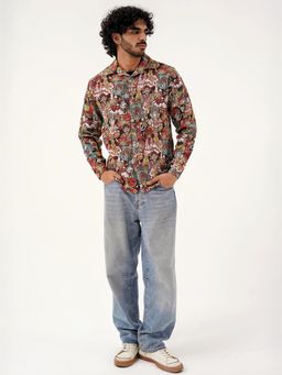 CLAZZEY - Multi-Color Polycotton Full Sleeves Shacket