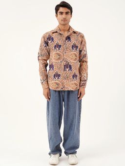 CLAZZEY - Multi-Color Polycotton Full Sleeves Shacket