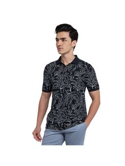 Parx - Blue Rayon Blend Half Sleeves Polo T-Shirt