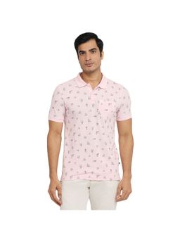 Parx - Pink Pure Cotton Half Sleeves Polo T-Shirt