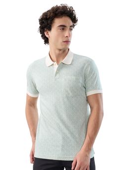 Parx - White Pure Cotton Half Sleeves Polo T-Shirt