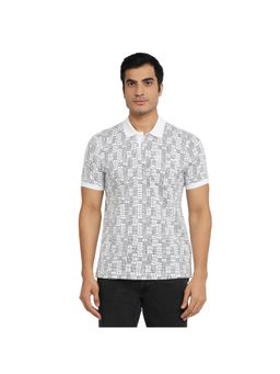 Parx - White Pure Cotton Half Sleeves Polo T-Shirt