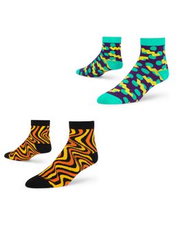 Dynamocks - Men and Women Ankle Length Socks - Free Size - Pack of 2 Pairs