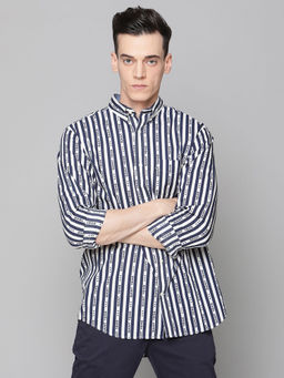 GANT - Mens Blue Striped Regular Fit Shirts