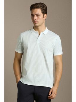 Louis Philippe - Men Green Printed Polo T-Shirt