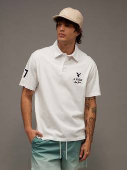 American Eagle - Ae Standard Fit Solid Polo T-Shirt