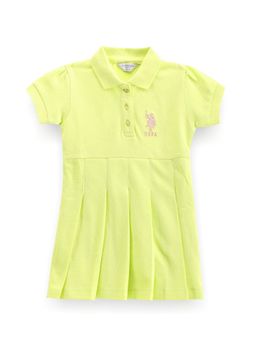U.S. POLO ASSN. - Girls Solid Cotton Polo Dress