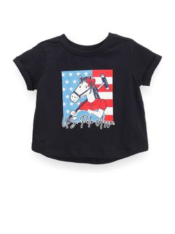 U.S. POLO ASSN. - Girls Brand Print Cotton T-Shirt