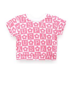U.S. POLO ASSN. - Girls Brand Print Cotton T-Shirt