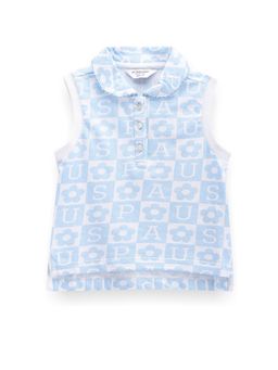 U.S. POLO ASSN. - Girls Brand Print Cotton Polo T-Shirt