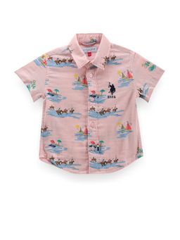 U.S. POLO ASSN. - Boys Graphic Print Cotton Shirt