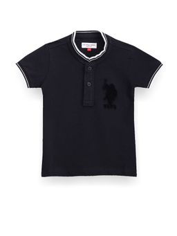U.S. POLO ASSN. - Boys Pique Mandarin Neck T-Shirt