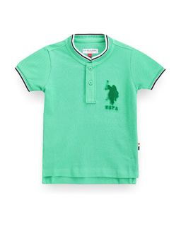 U.S. POLO ASSN. - Boys Pique Mandarin Neck T-Shirt