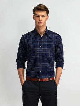 Arrow - Navy Blue Checks Shirt
